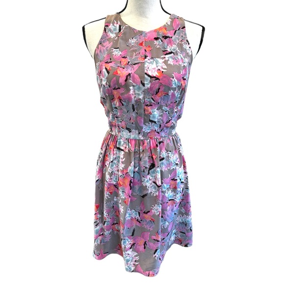Rebecca Taylor Mai Tai Time Silk Floral Racerback Dress - Picture 2 of 4